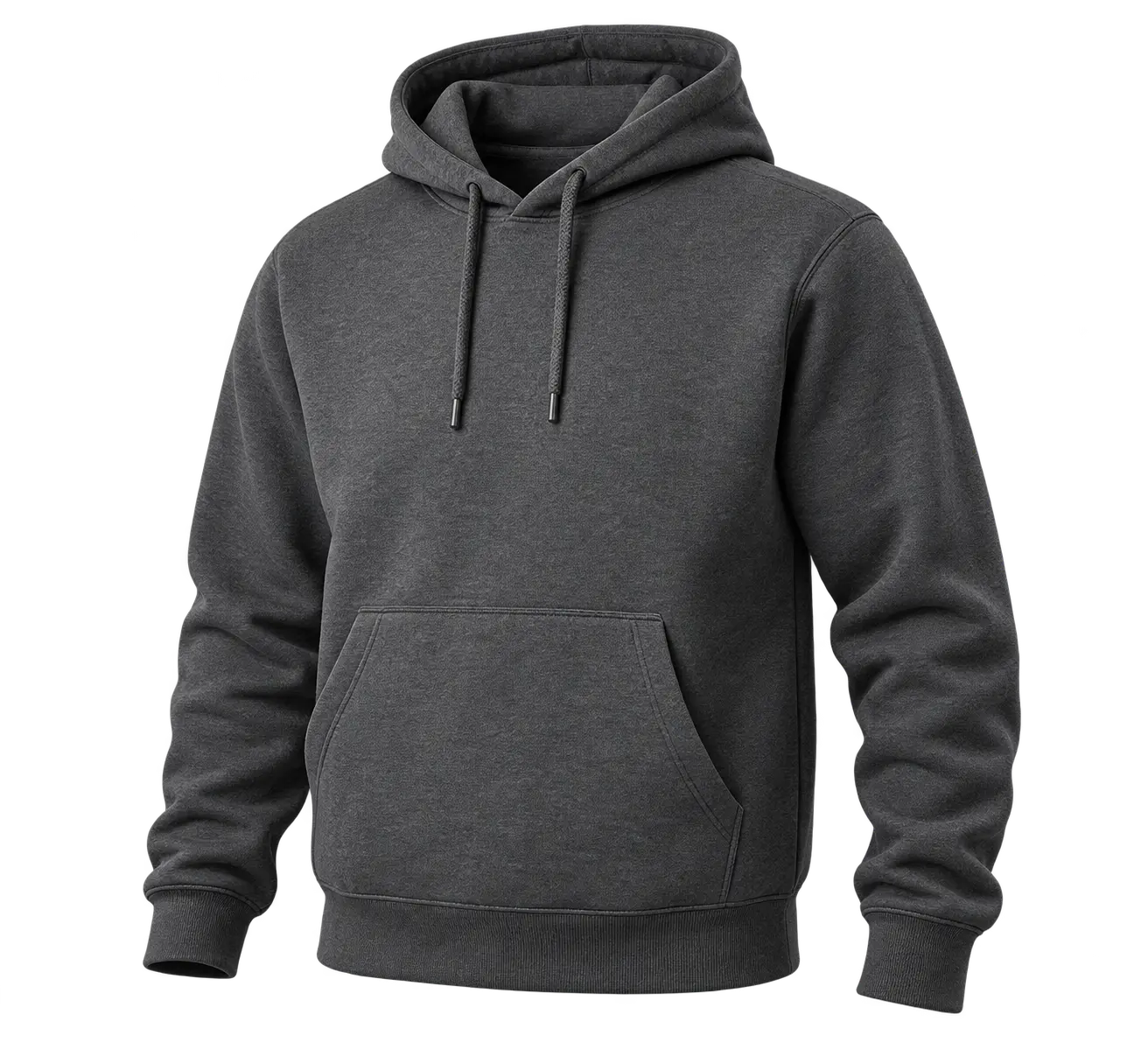 Graphitfarbener Hoodie, Beispiel aus der Kollektion